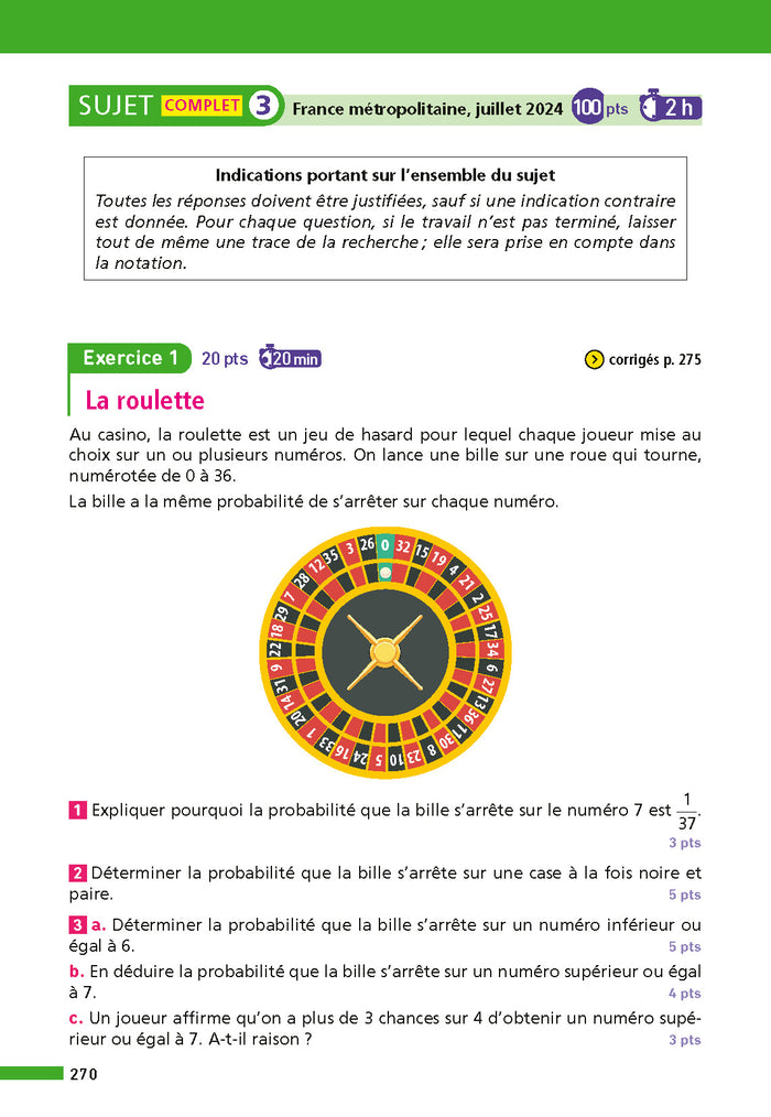 Annales Brevet 2026 Maths - Corrigé