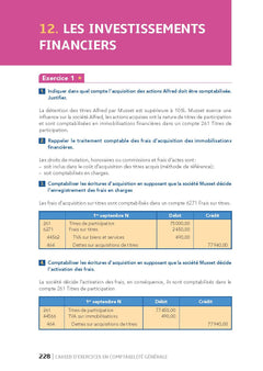 Cahier d'exercices en comptabilité générale