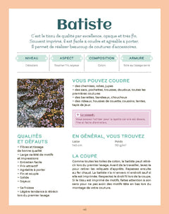 Le guide des tissus - 65 fiches pour choisir et coudre ses tissus