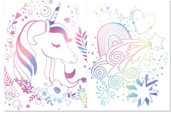 Mes coloriages scintillants - Licornes - Avec des contours pailletés à toutes les pages !