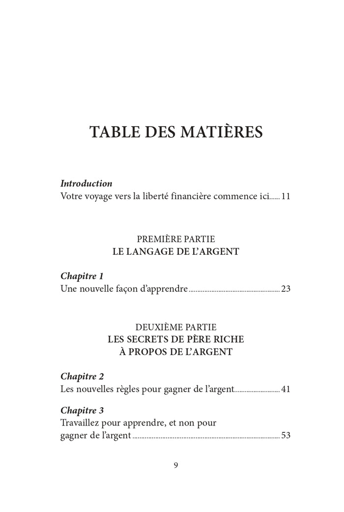 Père riche, père pauvre pour les ados et les jeunes adultes