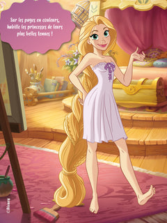 Disney Princesses - Je colorie mes amies - Mon grand carnet de styliste - Moments détente - avec stickers