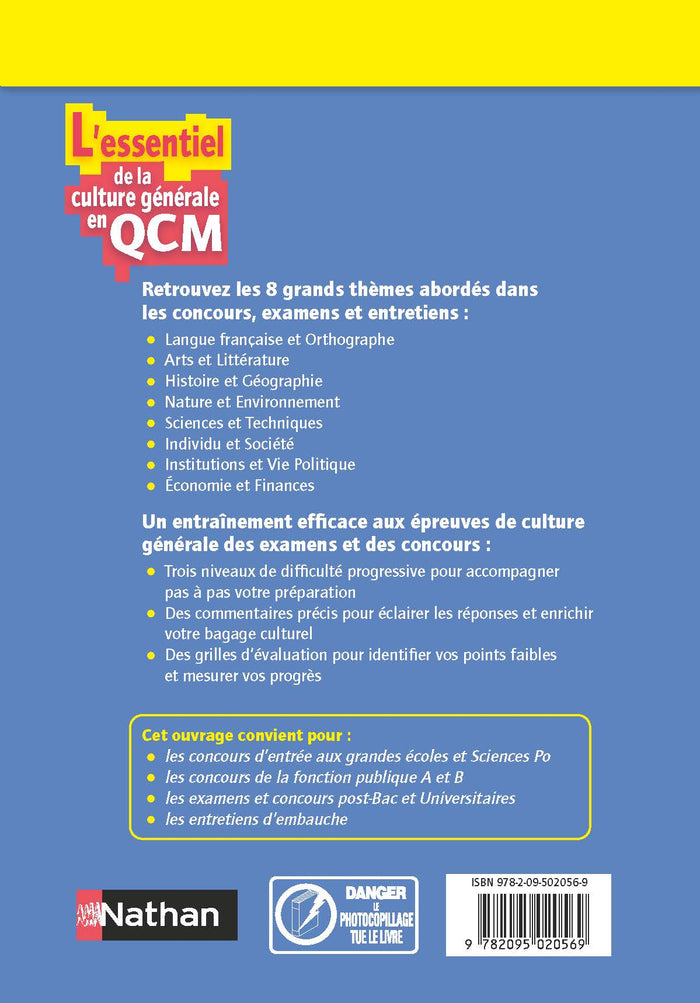 L'essentiel de la culture générale en QCM