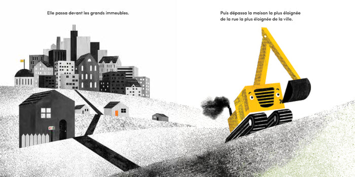 La pelleteuse et la fleur