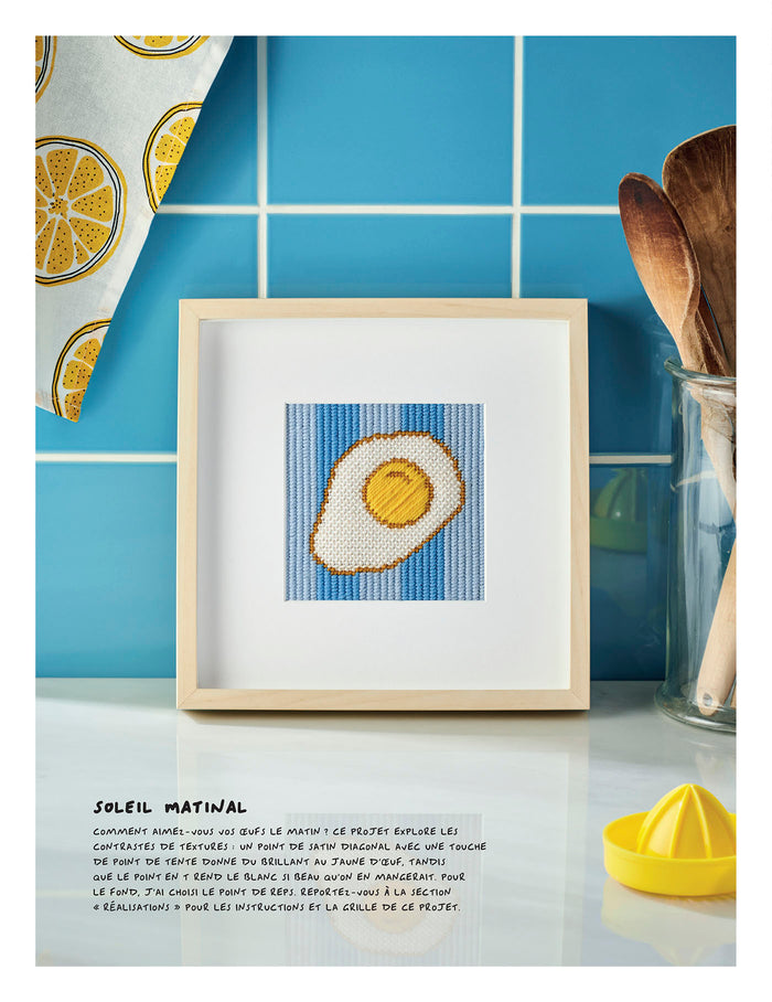 Broderie sur canevas - Un broderie de points contemporains