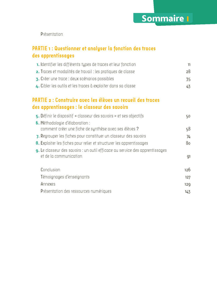 Construire les traces des apprentissages maternelle