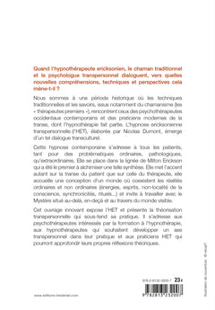 L'hypnose ericksonienne transpersonnelle - Théorie et pratique