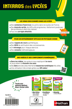 Interros des Lycées Physique Chimie 1re