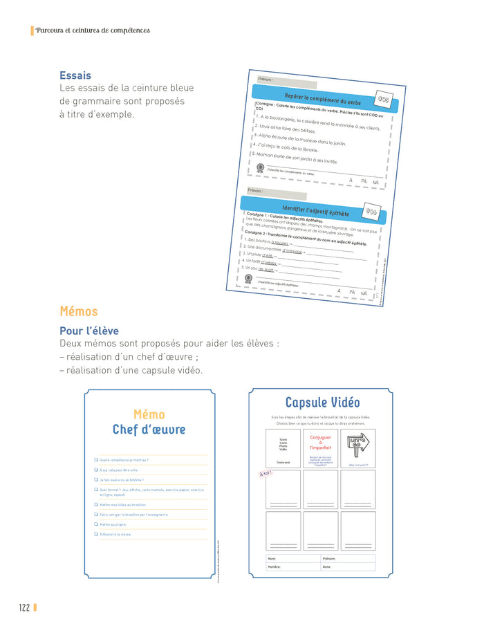 Parcours et ceintures de compétences - Cycle 3 Engagement, motivation, autonomie des élèves - + ressources numériques