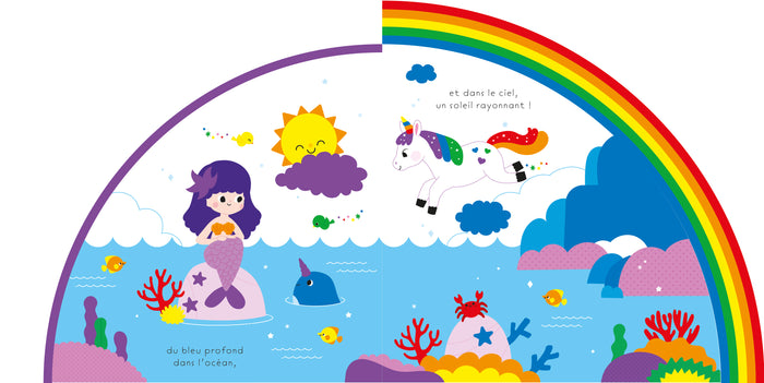 Petite licorne et l'arc-en-ciel