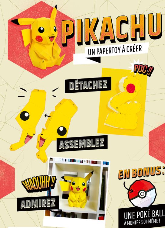 Pikachu - Un papertoy à créer