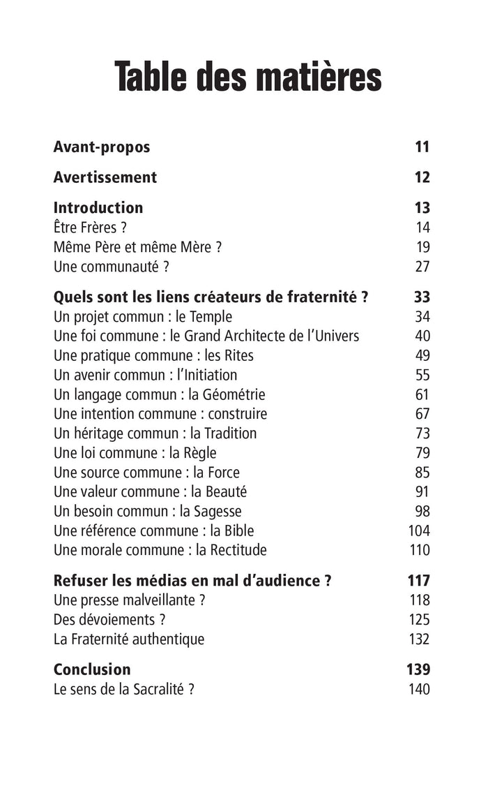Qu'est-ce que la Fraternité maçonnique ?