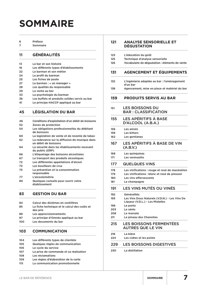 Le bar de référence