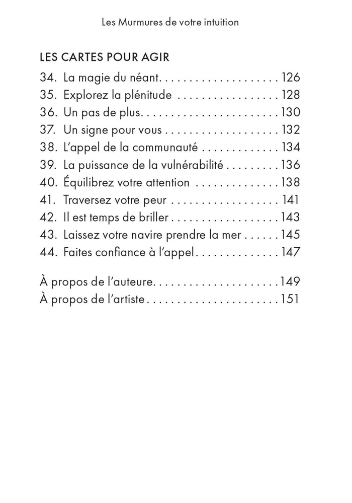 Les murmures de votre intuition - Cartes oracle