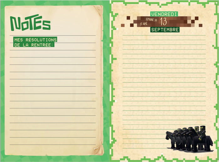 Agenda journal d'un noob 2024-2025