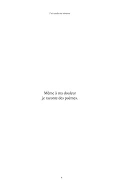 J'ai vendu ma tristesse