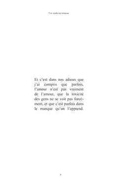 J'ai vendu ma tristesse