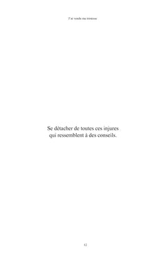 J'ai vendu ma tristesse