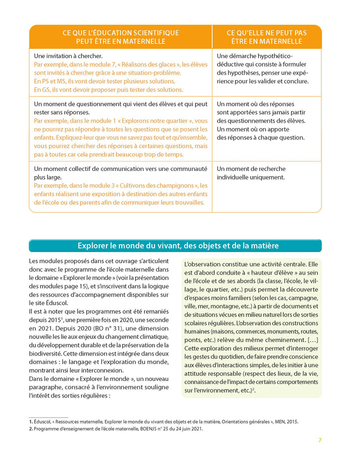 Education scientifique à grands pas -PS-MS-GS