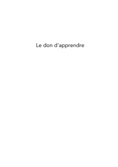 Le don d'apprendre