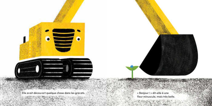 La pelleteuse et la fleur