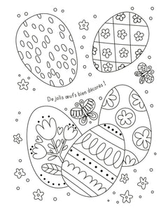 Mes planches d'artiste à colorier - Joyeuses Pâques petits lapins !