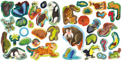 70 autocollants - Les animaux de la jungle