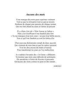 Comment vous dire...
