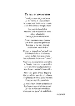Comment vous dire...