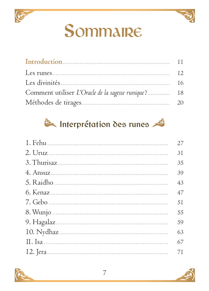 L'oracle de la sagesse runique