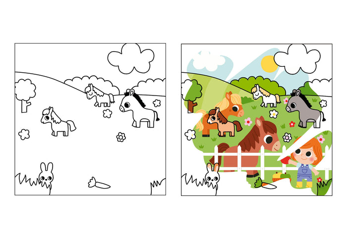 Pinceau magique - Poneys et chevaux