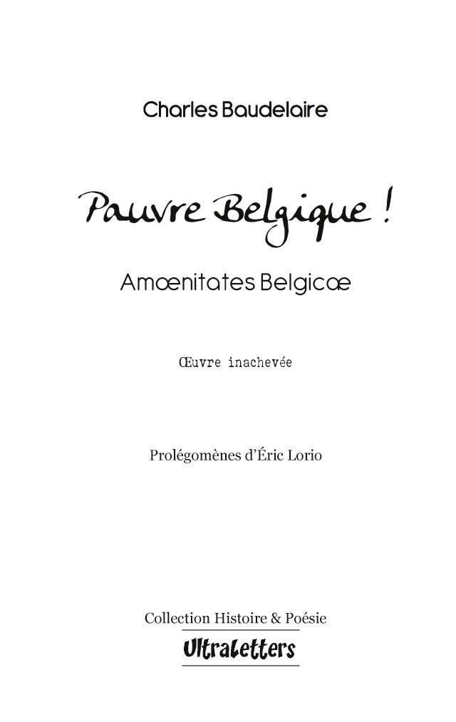pauvre belgique amoenitates belgicæ