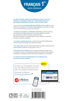 Cahier de méthodes et expression pour préparer les épreuves du bac - Français 1re séries générales