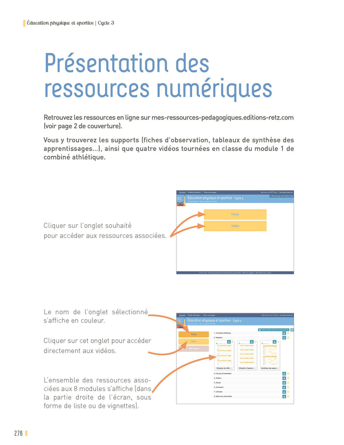 L'EPS au cycle 3 + Ressources numériques