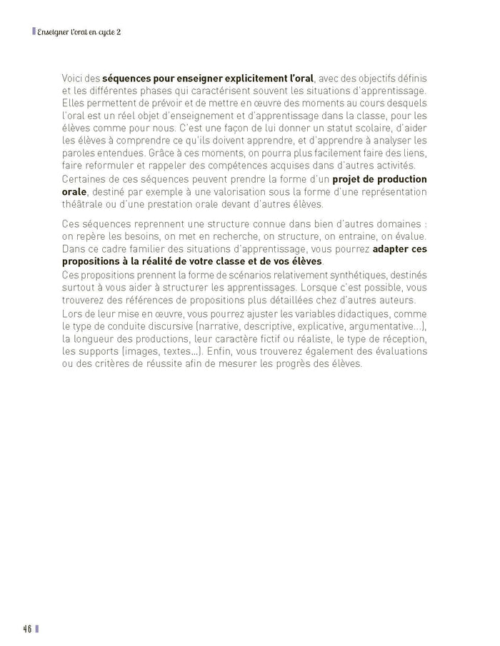 Enseigner l'oral au cycle 2 + Ressources numériques