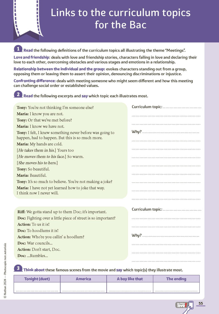 Reading guide -West side story