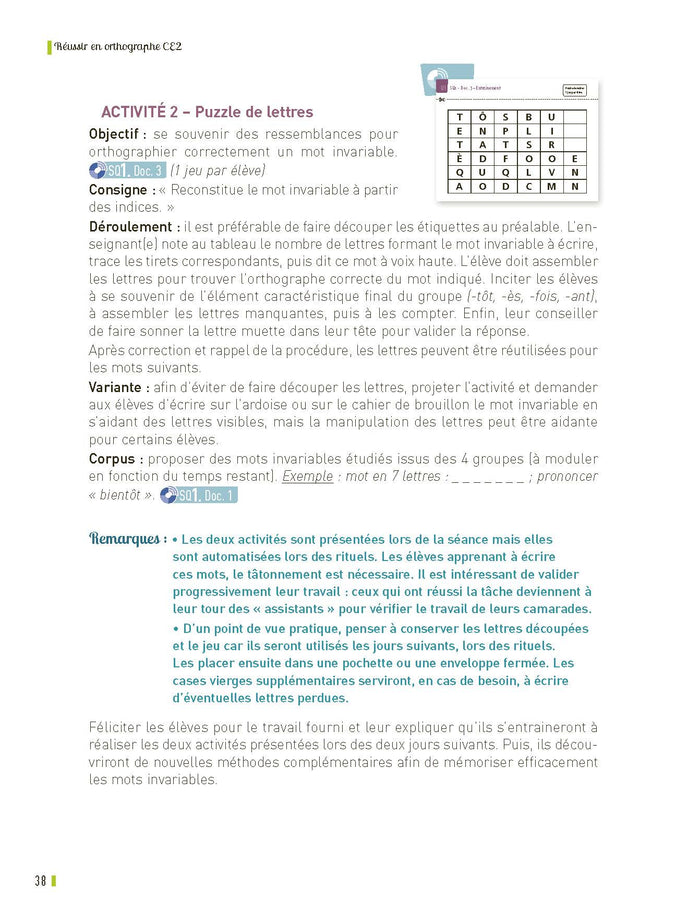 Réussir en orthographe CE2