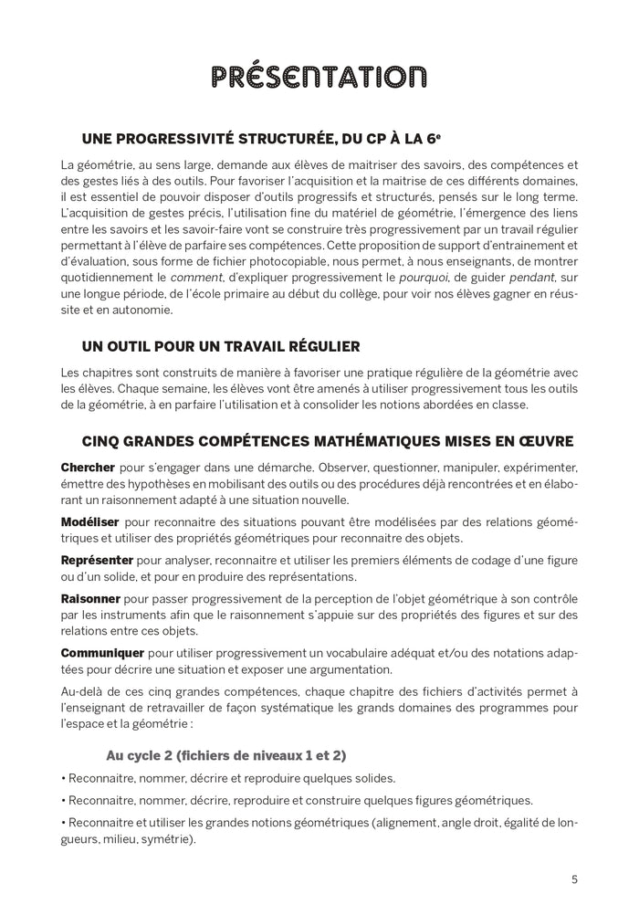 Activités de géométrie niveau 3 + ressources numériques