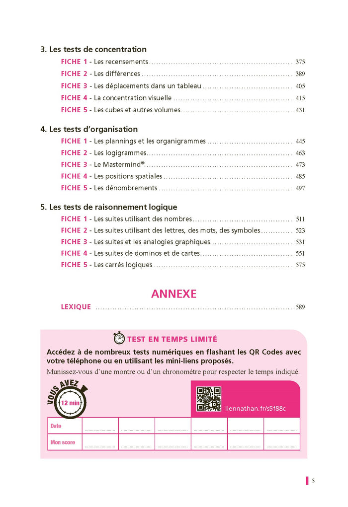 L'intégrale des tests psychotechniques