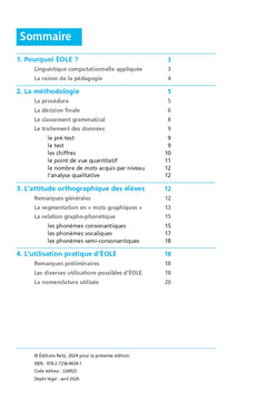 Echelle d'acquisition en orthograghe lexicale EOLE