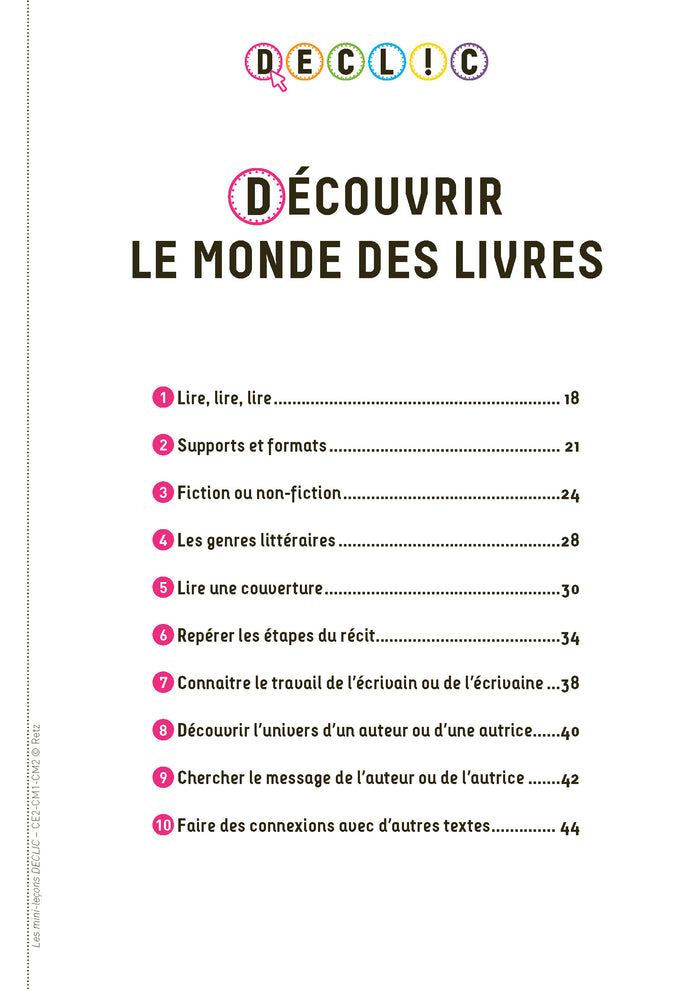 L'atelier de lecture DECLIC - Les mini-leçons CE2 - CM1 - CM2