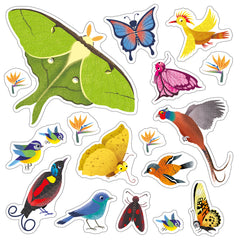 Oiseaux et papillons - Déco vitre