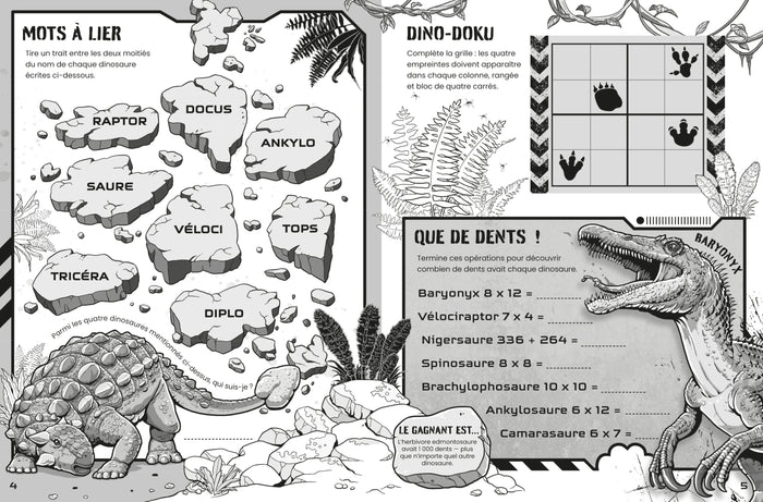 Les dinosaures - Activités et jeux