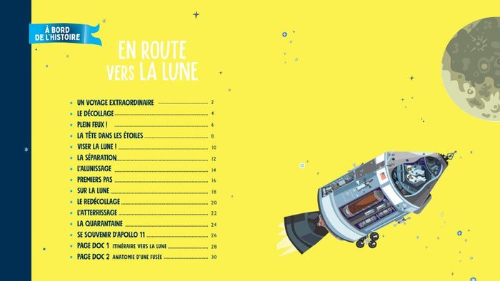 En route vers la lune à bord d'Apollo 11