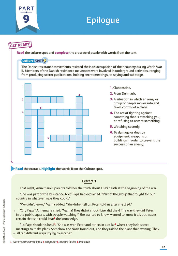 Reading guide - Number the stars