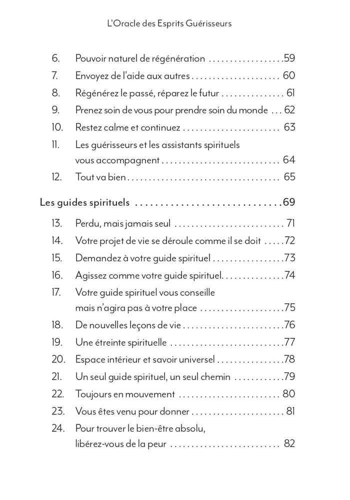 L'oracle des esprits guérisseurs