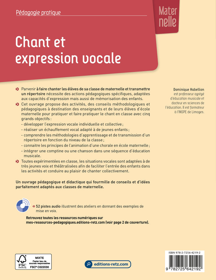 Chant et expression vocale à l'école maternelle