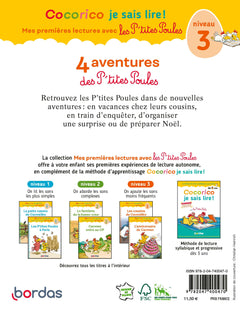 Cocorico Je sais lire ! 1res lectures - 4 aventures P'tites Poules - Niveau 3