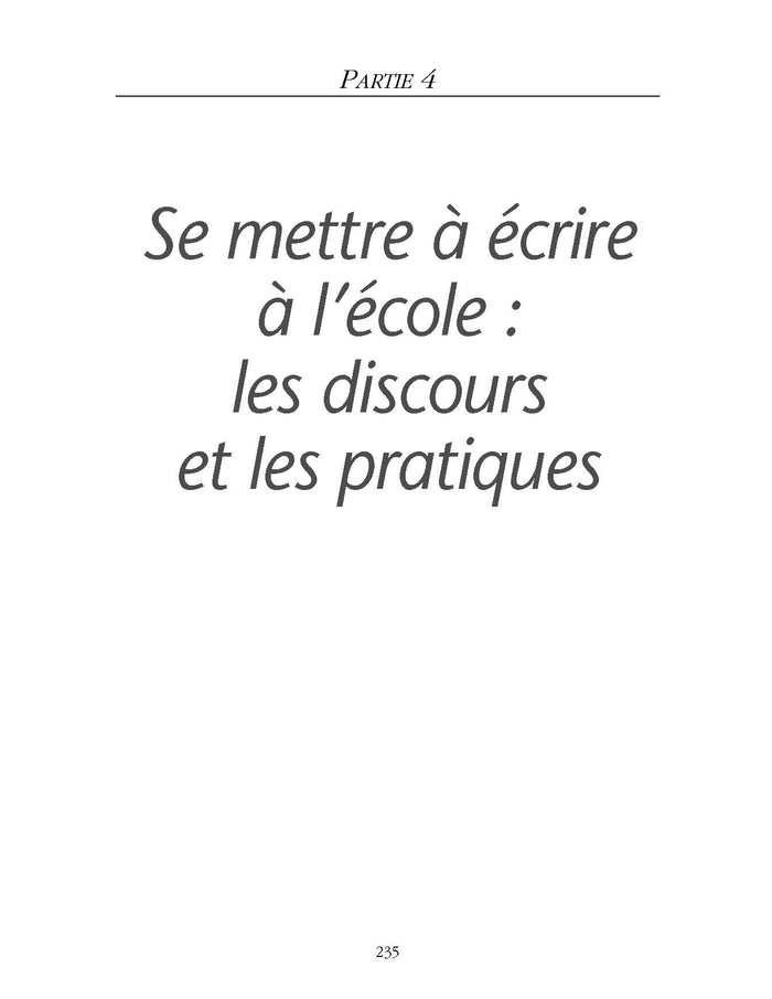 L'école et l'écriture obligatoire