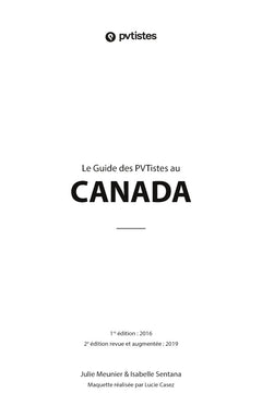 Le guide des pvtistes au Canada